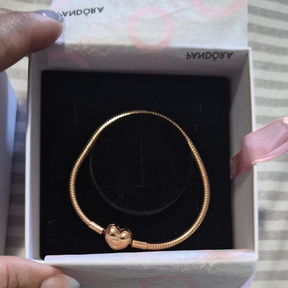 Pandora Rose Gold Heart Bracelet